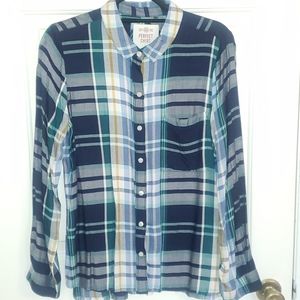 Button Down Plaid Perfect Shirt